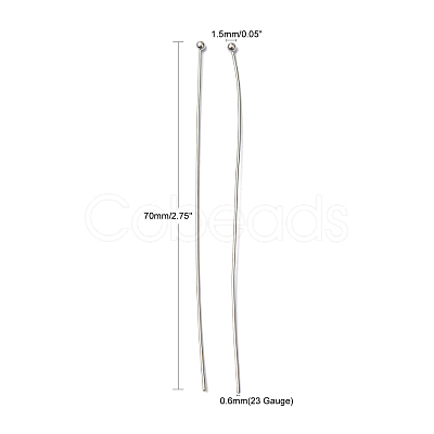 Brass Ball Head Pins X-RP0.6x70mm-1