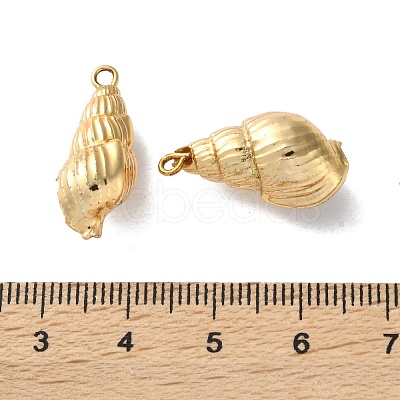 Electroplated Natural Conch Shell Pendants SSHEL-B002-01G-01-1