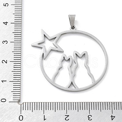 304 Stainless Steel Pendants STAS-I327-02P-03-1