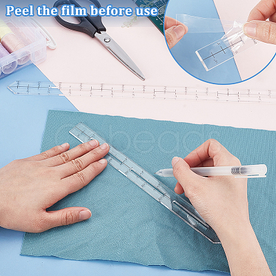 2Pcs 2 Styles Acrylic Measuring Tool TOOL-GA0002-05-1