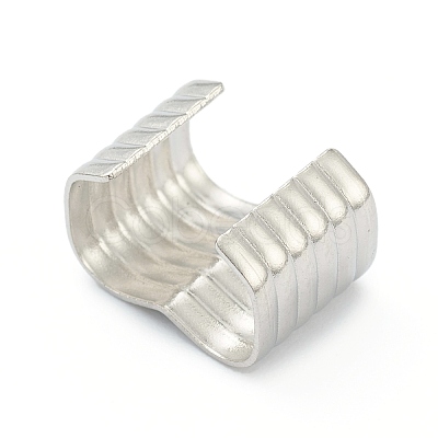 Non-Tarnish 201 Stainless Steel Ribbon Ends STAS-H143-22P-1