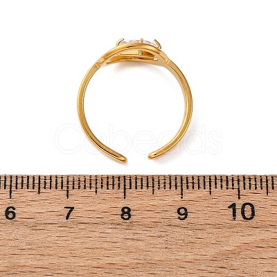 304 Stainless Steel Adjustable Cuff Rings for Women RJEW-B126-06G-02-1