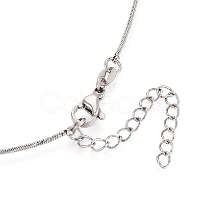 1MM 304 Stainless Steel Round Snake Chain Necklaces NJEW-N059-03P-1