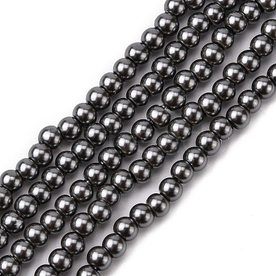Eco-Friendly Glass Pearl Beads LS-HY-J002-4mm-HX088-1