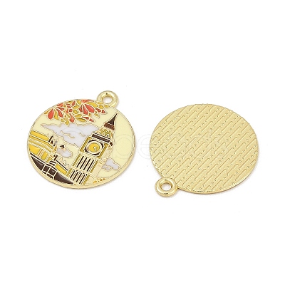 Alloy Enamel Pendants ENAM-V001-02C-G-1
