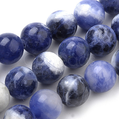 Natural South Africa Sodalite Beads Strands X-G-S259-35-6mm-1