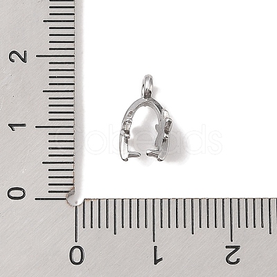 Non-Tarnish 304 Stainless Steel Ice Pick Pinch Bails STAS-Z058-01P-01-1