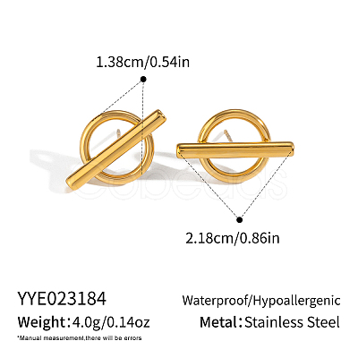 18K Gold Plated Stainless Steel Irregular Earrings Fashion Jewelry. LS-HH7567-1
