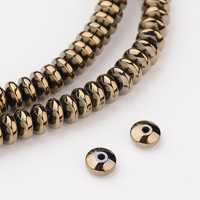 Electroplate Non-magnetic Synthetic Hematite Beads Strands G-I175-28-1