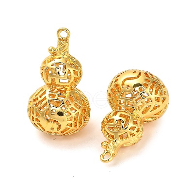 Hollow Brass Pendants KK-L229-004G-1