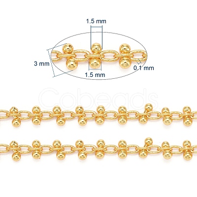 Handmade Brass Beaded Chains CHC-I006-02G-1
