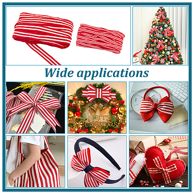 50M 2 Styles Polyester Stripe Ribbon OCOR-PH0004-92-1