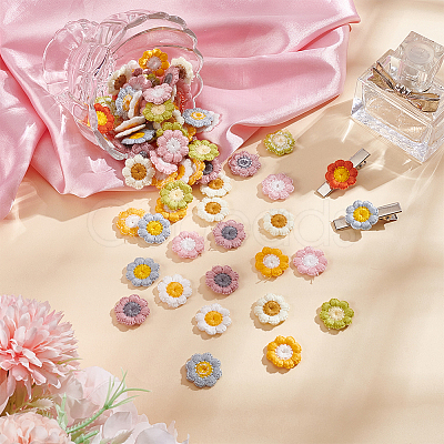 80Pcs 8 Colors Polyester Ornament Accessories DIY-FG0005-47-1