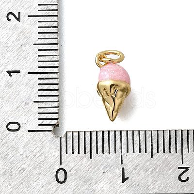 Brass Enamel Charms KK-D295-30G-03-1