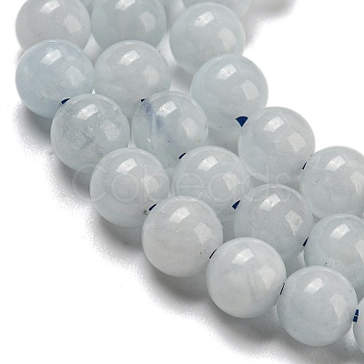 Natural Aquamarine Beads Strands G-P342-10-4mm-1