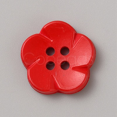 Spray Painted Plastic Buttons FIND-WH0152-394B-04-1