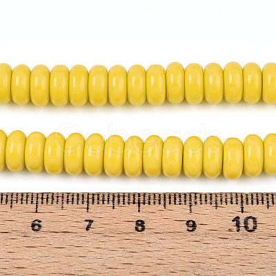 Opaque Solid Color Glass Beads Strands X-GLAA-ZX008-8mm-18K-1