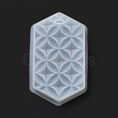 DIY Embossed Flower Pattern Pendant Silicone Molds DIY-G079-01E-1
