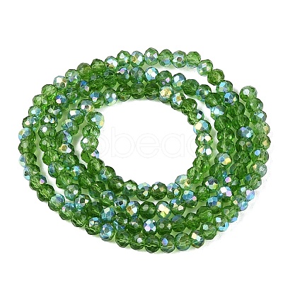 AB Color Plated Transparent Glass Rondelle Beads Strands EGLA-T029-2mm-10M-1