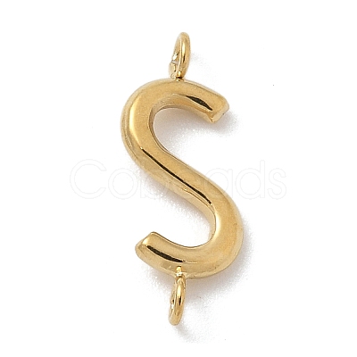 304 Stainless Steel Letter Connector Charms LS-STAS-M108-01G-19-1