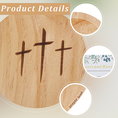 1Pc Wood Prayer Bowl ODIS-CN0008-05-1