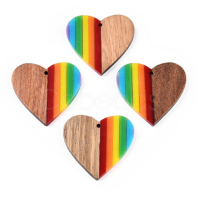 Opaque Resin & Walnut Pendants RESI-TAC0026-05W-1