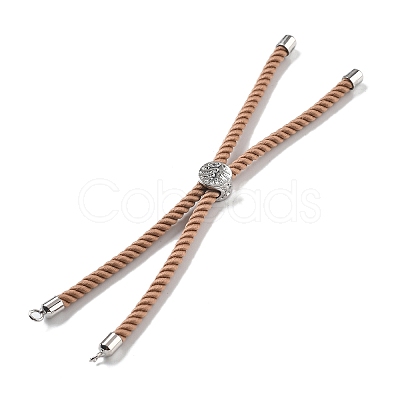 Twisted Nylon Cord Silder Bracelets DIY-B066-03P-03-1