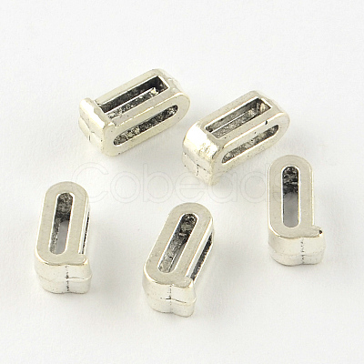 Antique Silver Plated Alloy Letter Slide Charms LS-X-TIBEP-S296-Q-RS-1