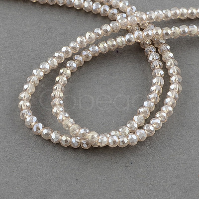 Electroplate Glass Beads Strands EGLA-R048-2mm-33-1