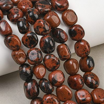 Natural Mahogany Obsidian Beads Strands GG-CBA787B-A19-1