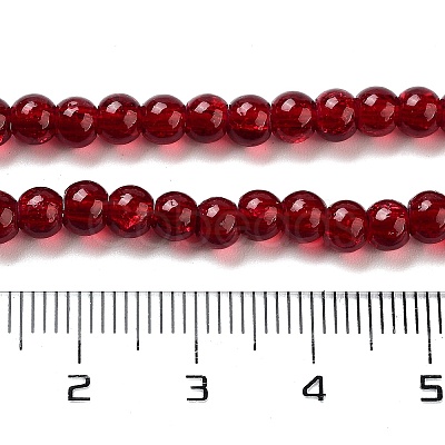 Crackle Glass Beads Strands CCG-Q001-4mm-18-1