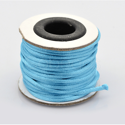Round Nylon Satin Rattail Cord X-NWIR-O001-A-10-1