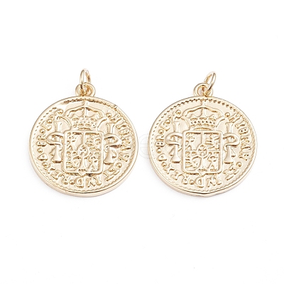 Brass Pendants ZIRC-I042-02G-1