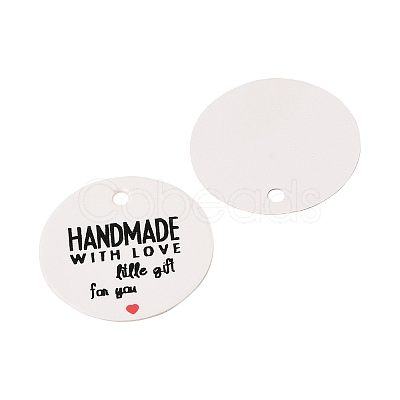100Pcs Paper Word Printed Gift Tags CDIS-H007-03B-1