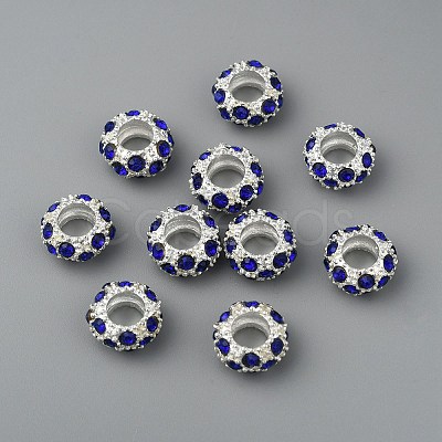 Alloy Montana Rhinestone European Beads X-CPDL-H999-17-1