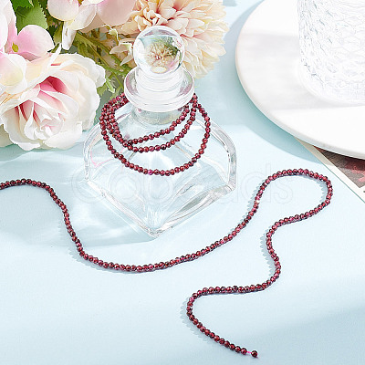2 Strands Natural Garnet Beads Strands G-GO0001-67-1
