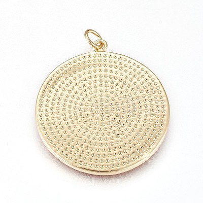 Brass Enamel Pendants ZIRC-L078-069A-NR-1