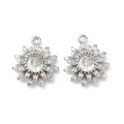 Brass Micro Pave Cubic Zirconia Pendants KK-L260-04P-1