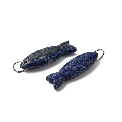 Natural Dyed Lapis Lazuli Carved Pendants G-G314-01P-05-1