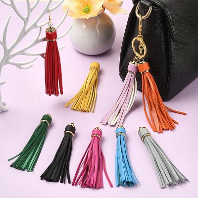 20Pcs 20 Styles Imitation Leather Tassel Pendants FIND-CJ0003-35-1