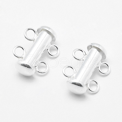 Sterling Silver Slide Lock Clasps STER-K035-01-1