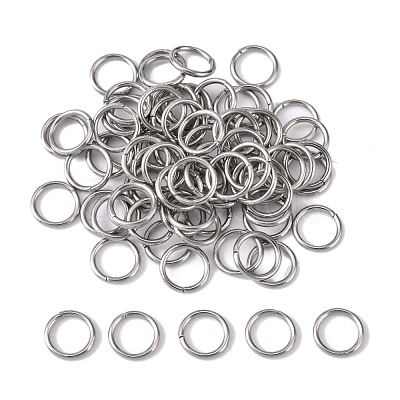 Tarnish Resistant 304 Stainless Steel Open Jump Rings STAS-Q186-02-8x1mm-1