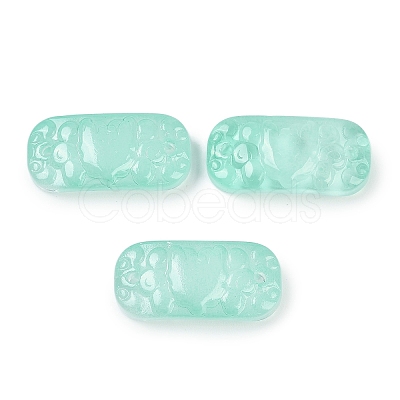 Spray Painted Transparent Glass Connector Charms X1-GLAA-H035-06K-1
