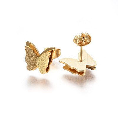 304 Stainless Steel Stud Earrings EJEW-H367-19-1