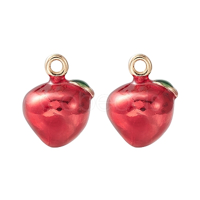 2pcs Brass Enamel Charms KK-YW0001-90-1
