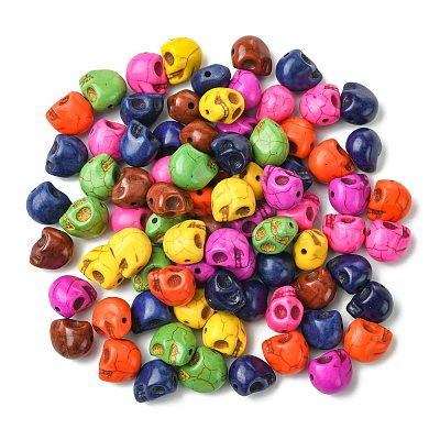 80Pcs 8 Colors Synthetic Turquoise Beads TURQ-FS0001-08-1