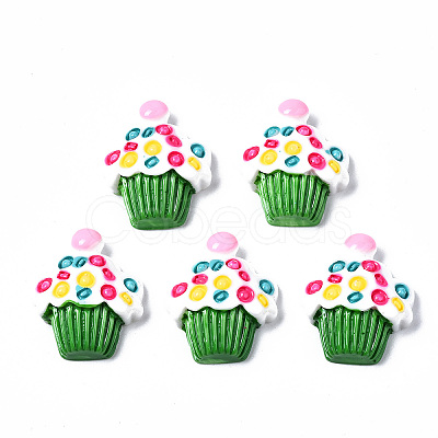 Spray Painted Resin Cabochons CRES-Q215-005-1