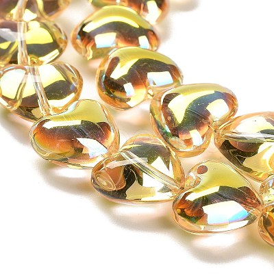 Electroplate Glass Beads Strands EGLA-B008-01A-HP02-1
