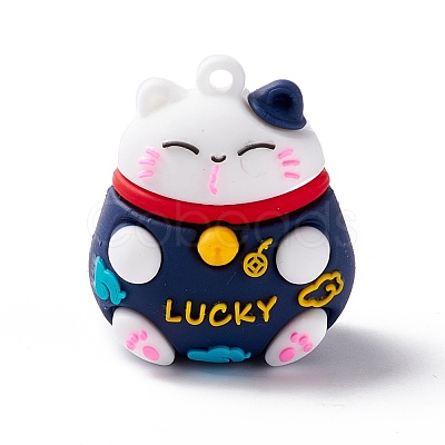 PVC Cartoon Lucky Cat Doll Pendants KY-C008-12C-1