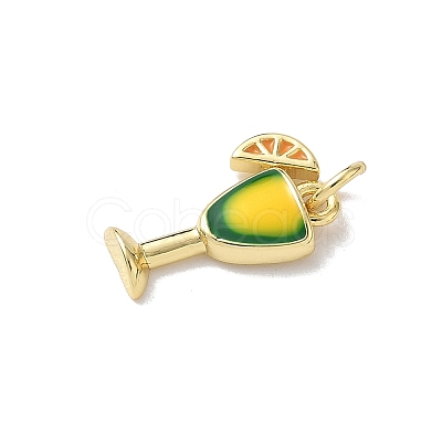 Brass Enamel Pendants KK-A273-11G-01-1